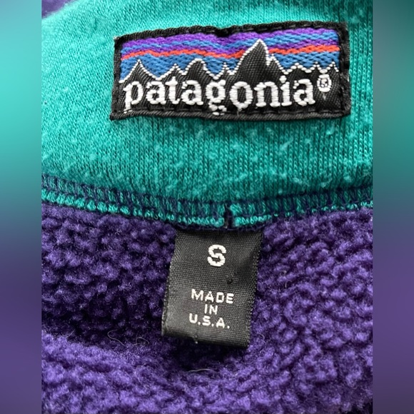 90s Patagonia Retro X Deep Pile Fleece Pullover Purple Size Small. Excellent - Picture 4 of 10